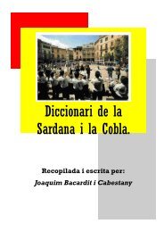 Diccionari de la Sardana i la Cobla. - Lleida Participa