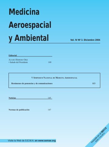 Medicina Aeroespacial y Ambiental - SEMA
