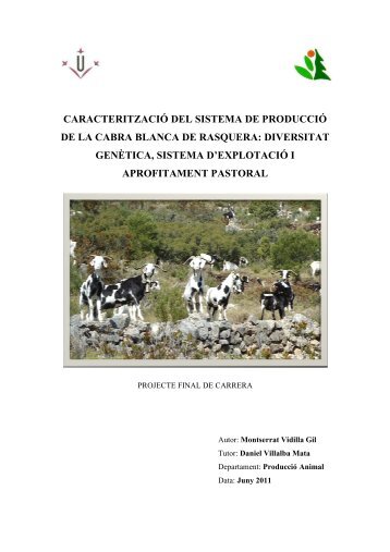 caracterització del sistema de producció de la cabra blanca de ...