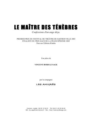 "le maitre des ténèbres" pdf (3m°) - Vincent Byrd Le Sage