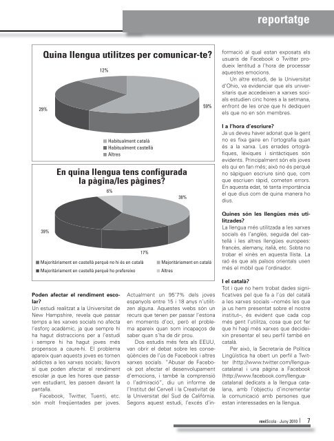 Revista Reviscola n. 6 (2010) - Institut Jaume Huguet