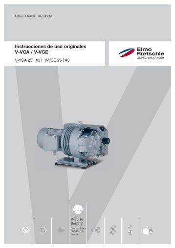 Instrucciones de uso originales V-VCA / V-VCE - Elmo Rietschle