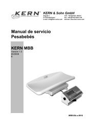 Manual de servicio Pesabebés - KERN MBB - Almacen de Balanzas