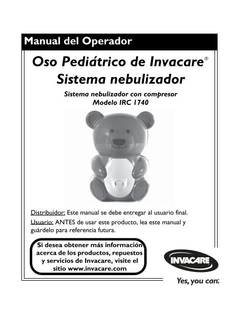 Oso Pediátrico de Invacare® Sistema nebulizador