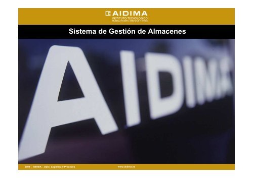 Sistema de Gestión de Almacenes - Aidima