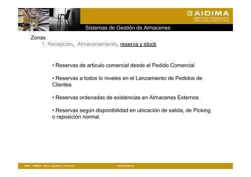 Sistema de Gestión de Almacenes - Aidima