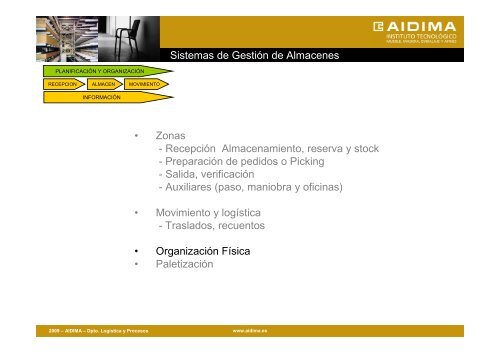 Sistema de Gestión de Almacenes - Aidima