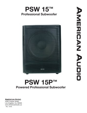 PSW 15P.indd - American Audio