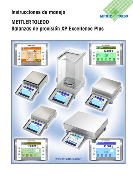 Instrucciones de manejo Balanzas de precisión XP Excellence Plus