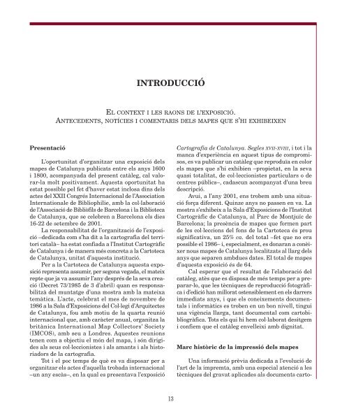 Els mapes del territori de Catalunya durant dos-cents anys, 1600-1800