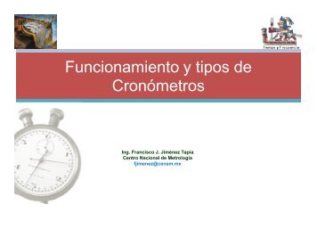tipos de cronómetros - Centro Nacional de metrología