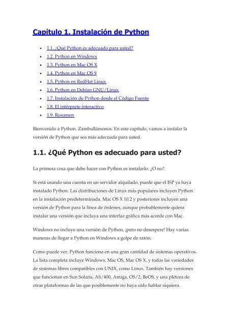 Inmersión en Python Inmersión en Python - iPereda