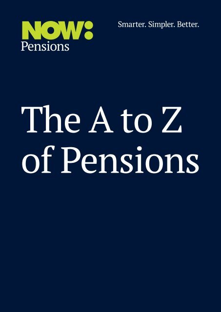 The A to Z of Pensions