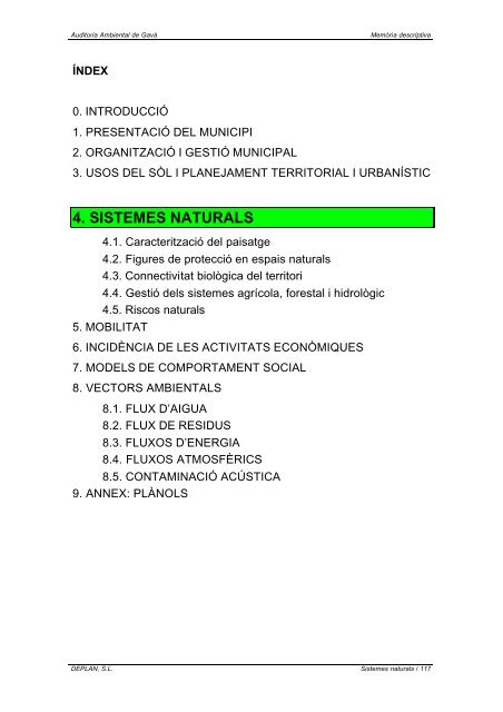 Sistemes naturals - Ajuntament de Gavà