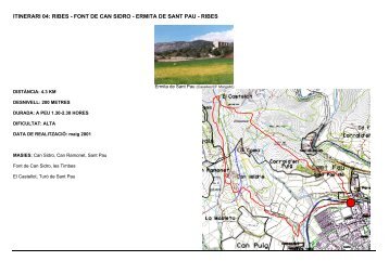 Itinerari Ribes - Font de Can Sidro - Ermita de Sant Pau - Ribes