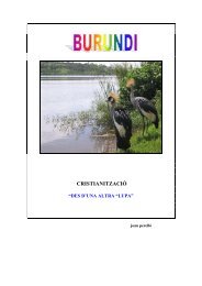 CRISTIANITZACIÓ - Mallorca Burundi