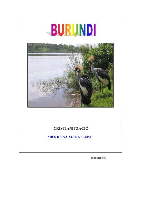 CRISTIANITZACIÓ - Mallorca Burundi