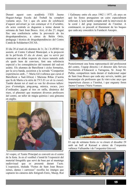 Revista Informa n. 10, juny 2005 - Institut Jaume Huguet