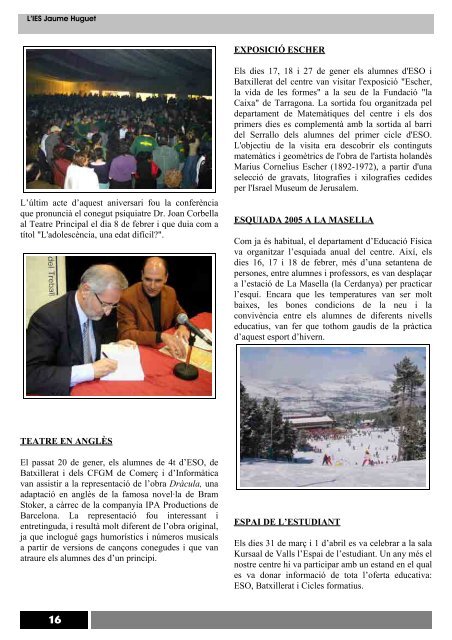 Revista Informa n. 10, juny 2005 - Institut Jaume Huguet