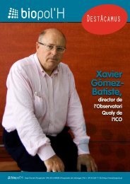 entrevista amb Xavier Gómez-Batiste, Director del Centre ... - Biopol