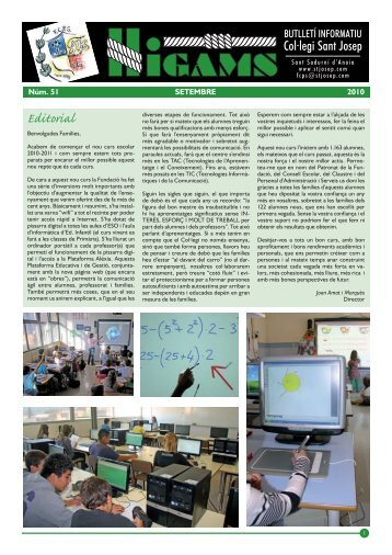 Revista Lligams 51 – Setembre 2010 - Col·legi Sant Josep