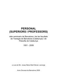 Personal seminaris - Patrimoni Cultural - Arquebisbat de Barcelona