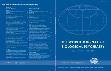 THE WORLD JOURNAL OF BIOLOGICAL PSYCHIATRY - WFSBP