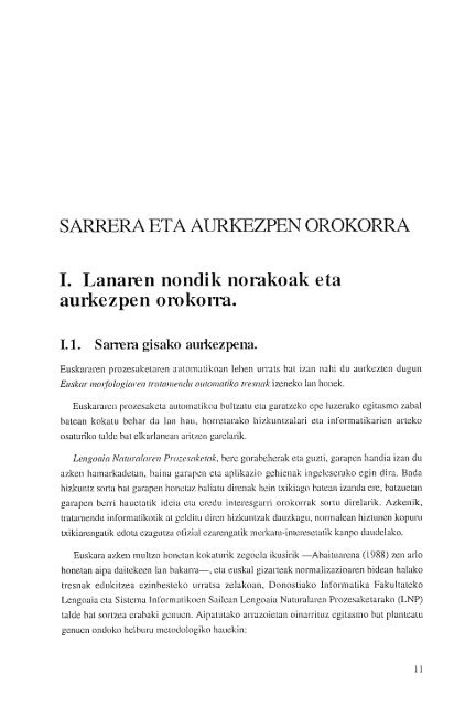 Euskal morfologiaren tratamendu automatikorako tresnak