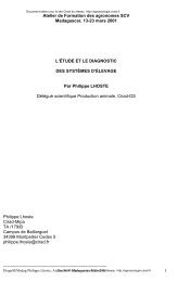 L'étude et le diagnostic des systèmes d'élevage - Cirad