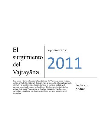 El surgimiento del Vajrayana - Palden Sakya – Budismo Tibetano