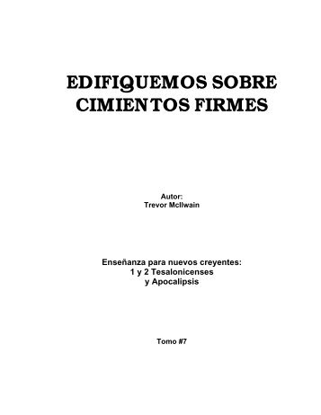 EDIFIQUEMOS SOBRE CIMIENTOS FIRMES - Nuevos Horizontes