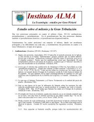 Estudio sobre el milenio y la Gran Tribulación - Instituto ALMA