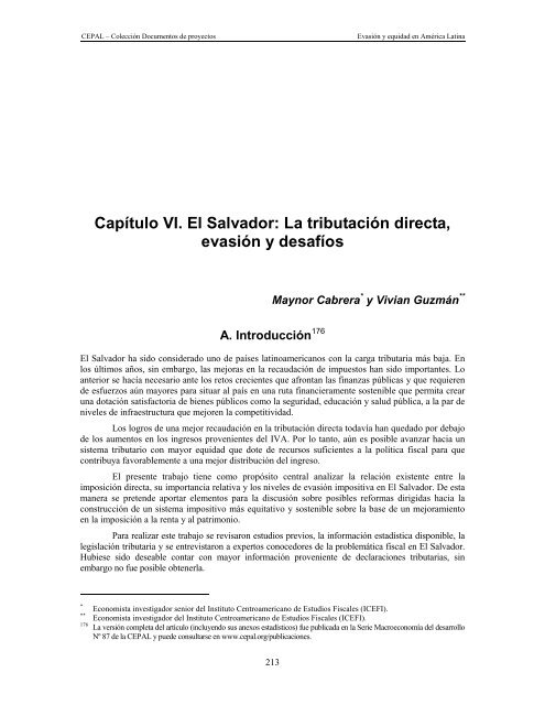 Evasión y equidad final_corregido - Cepal