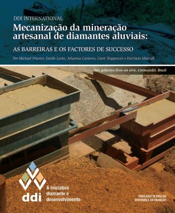 Mecanização da mineração artesanal de diamantes aluviais: