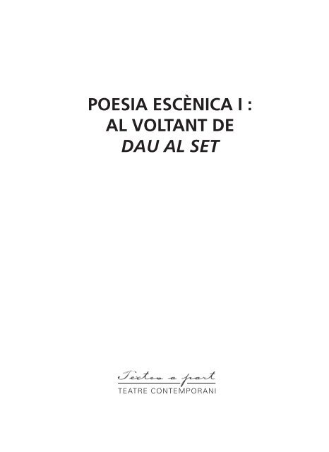 Poesia escènica I