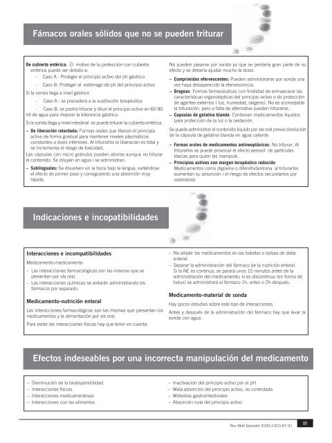 Administración de medicamentos por sonda ... - Nexus Médica