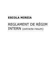 REGLAMENT RÈGIM INTERN _extracte - Escola Mireia