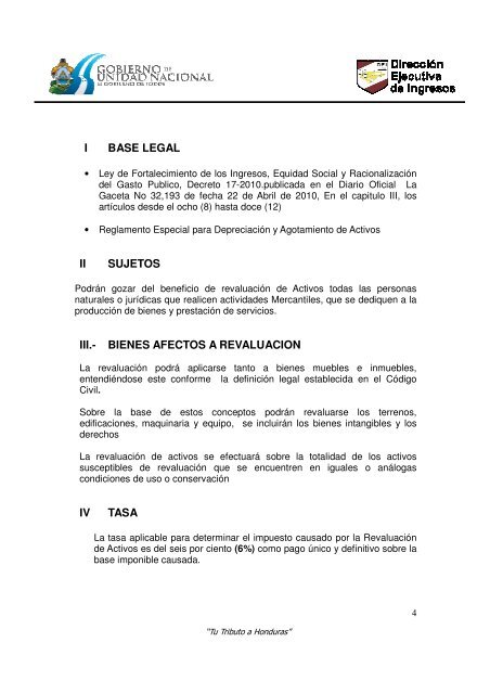 manual de revaluacion de activos - Dirección Ejecutiva de Ingresos