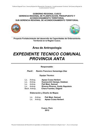 expediente tecnico comunal provincia anta - Fot - Gobierno ...