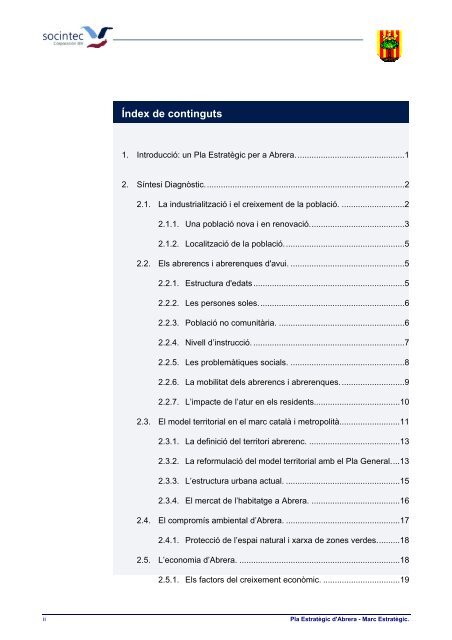 Pla Estratègic d'Abrera - Marc Estratègic. - Ajuntament d'Abrera