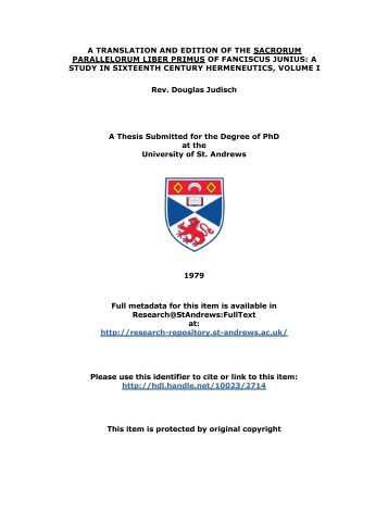 Douglas Judisch PhD Thesis V1 - University of St Andrews