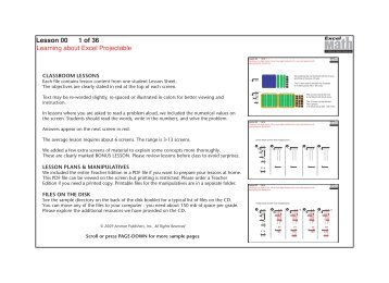 Lesson 00 of 36 Learning about Excel Projectable - Excel Math