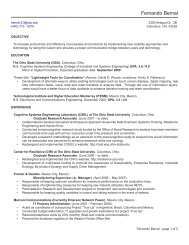 Fernando Bernal - Cognitive Systems Engineering Laboratory - The ...