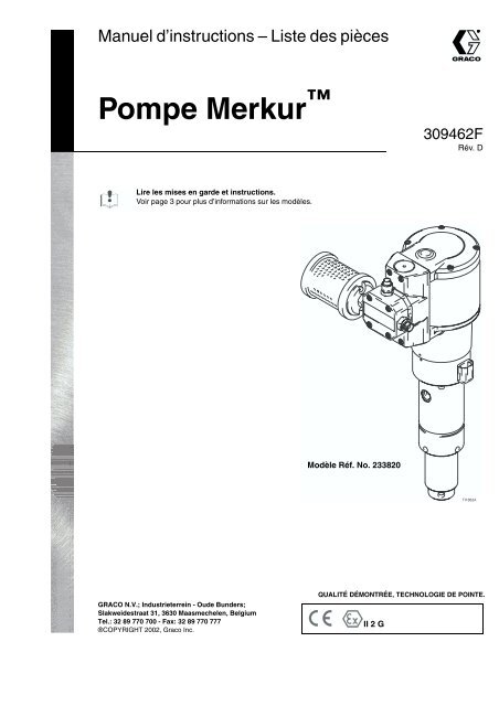 Mode d'emploi Merkur - Dimatec SA