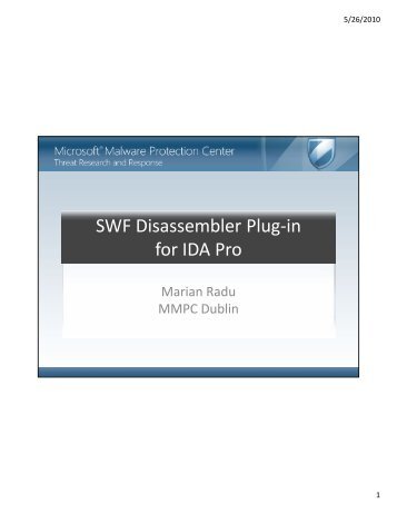 SWF Disassembler Plug-in for IDA Pro - F-Secure