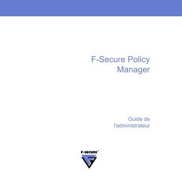 F-Secure Policy Manager