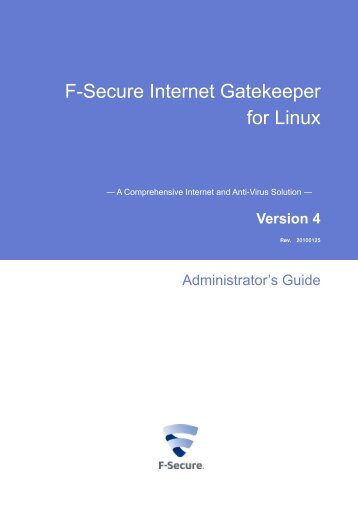 F-Secure Internet Gatekeeper for Linux - Administrator's Guide