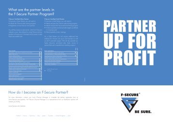 What are the partner levels in the F-Secure Partner Program? How ...