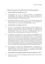 Leitlinien des Vorstands des FSA gemäß § 5 FSA-Kodex ...