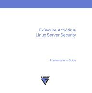 F-Secure Anti-Virus Linux Server Security